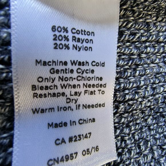 Talbots Sweater NEW 3X Gray White Striped Pullover Cotton Blend Minimal Capsule - Picture 14 of 15